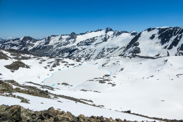 Circle Lake was still frozen in early July