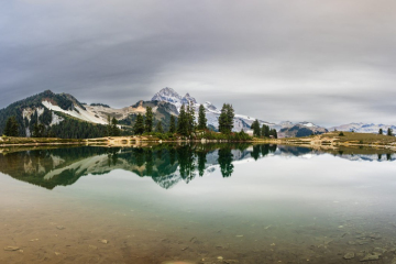 Reflection of Garibaldi in the lake