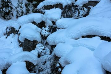 A half frozen waterfall